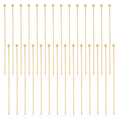 100Pcs Brass Ball Head Pins KK-BBC0011-51G-1