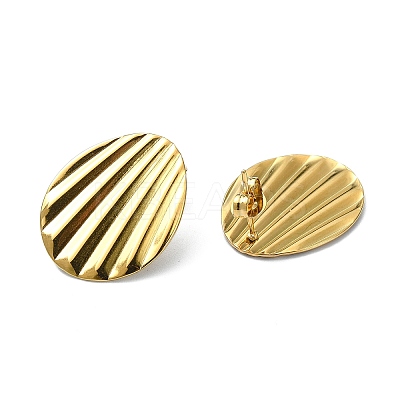 Ion Plating(IP) 201 Stainless Steel Stud Earrings EJEW-K270-17G-1