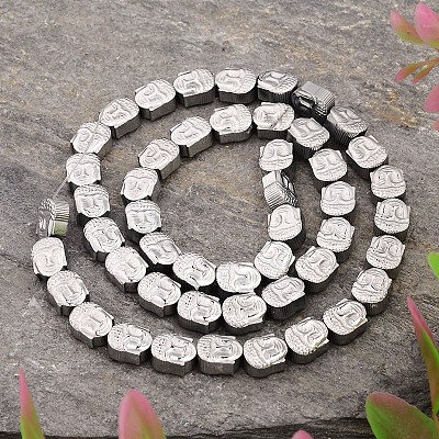 Electroplated Buddha Non-magnetic Synthetic Hematite Bead Strands G-E295-12-1