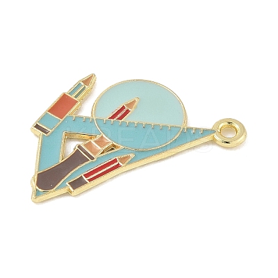 School Supplies Alloy Enamel Pandants FIND-M083-03B-G02-1