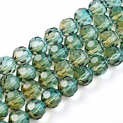 Baking Paint Transparent Glass Beads Strands DGLA-A035-T10mm-A08-1