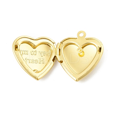 Rack Plating Brass Enamel Locket Pendants KK-B053-41G-1