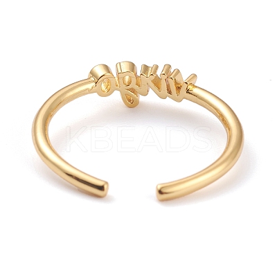 Constellation/Zodiac Sign Brass Cuff Rings RJEW-O042-06G-B-1