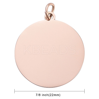 Ion Plating(IP) 304 Stainless Steel Pendants STAS-I311-06RG-1
