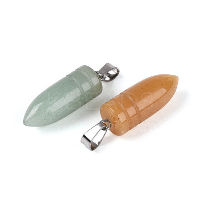 Natural & Synthetic Mixed Stone Pendants G-N349-16P-1