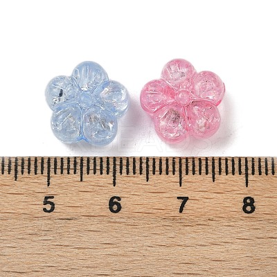 Transparent Crackle Acrylic Beads X-OACR-B031-21-1