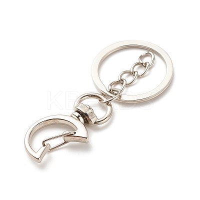 Alloy Swivel Keychain Clasps KEYC-JKC00329-02-1