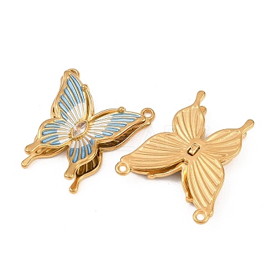 304 Stainless Steel Enamel Pendants STAS-A135-08G-1