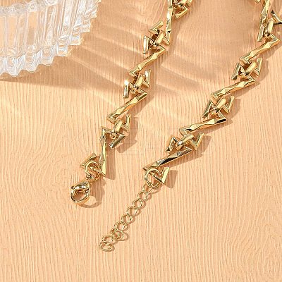 Hammered 304 Stainless Steel Link Chain Bracelets for Women BJEW-D466-07G-1