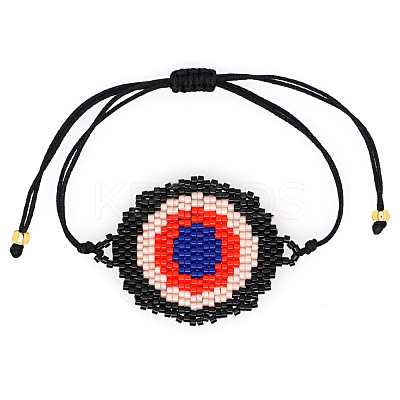 Friendship Eye Loom Pattern Seed Beads Bracelets for Women BJEW-Z013-18B-1