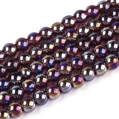 Electroplate Transparent Glass Beads Strands LS-GLAA-T032-T4mm-AB19-1