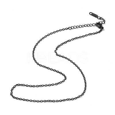 304 Stainless Steel Cable Chain Necklace for Men Women NJEW-K245-025E-1