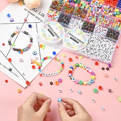 DIY Acrylic & Polymer Clay Beads Bracelets Jewelry Making Kits DIY-YW0010-79-1