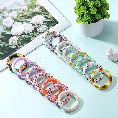 5Pcs Ring Food Grade Eco-Friendly Silicone Beads JX893Q-1