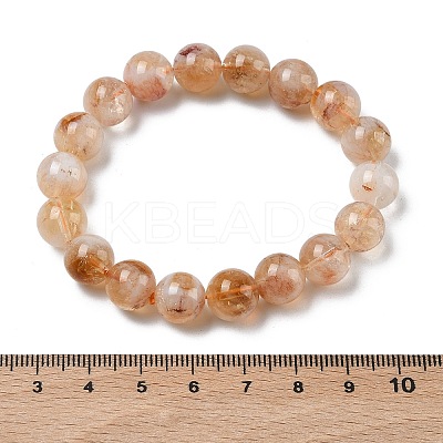 Natural Citrine Round Beads Stretch Bracelets for Women BJEW-Z158-03B-02-1