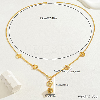 Luxurious Brass Flower Lantern Pendant Necklaces for Bride Wedding Party Gift OK1788-1