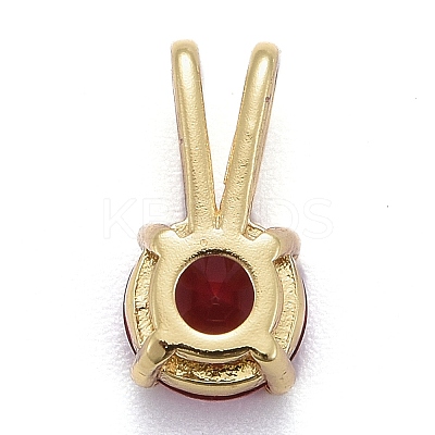 Brass Micro Pave Cubic Zirconia Pendants X-KK-P192-04-G02-1
