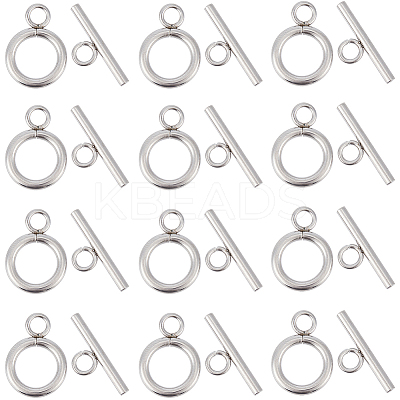 50Pcs 304 Stainless Steel Toggle Clasps STAS-SC0006-76-1
