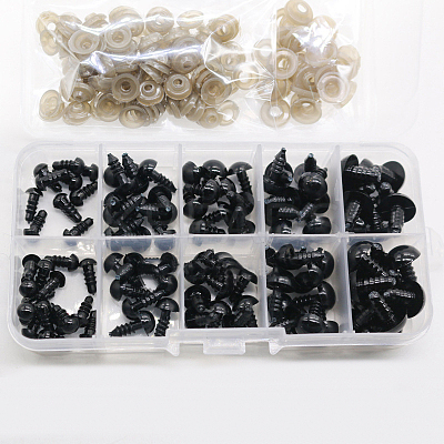 Craft Plastic Doll Eyes Set DOLL-PW0001-443-1