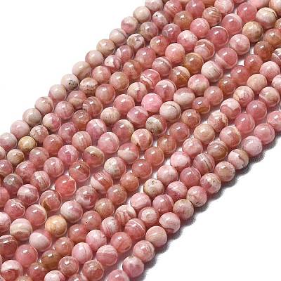 Round Natural Rhodochrosite Bead Strands LS-G-F289-21-4mm-1