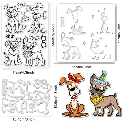 1 Sheet PVC Plastic Stamps DIY-GL0009-06-1