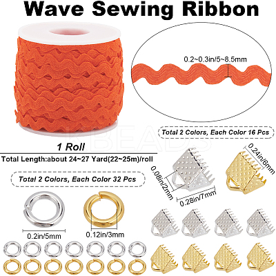 1 Strand Wave Bending Fringe Trim FIND-GF0006-65B-1