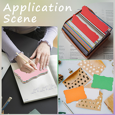 50Pcs 10 Colors DIY Paper Blank Greeting Cards AJEW-CP0010-26A-1
