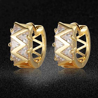 Brass Micro Pave Cubic Zirconia Hoop Earrings EJEW-S205-JN450-2-1