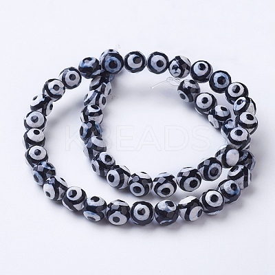 Tibetan Style dZi Beads G-G752-05-8mm-1