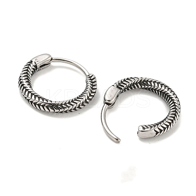 316 Surgical Stainless Steel Hoop Earrings EJEW-D096-09O-AS-1
