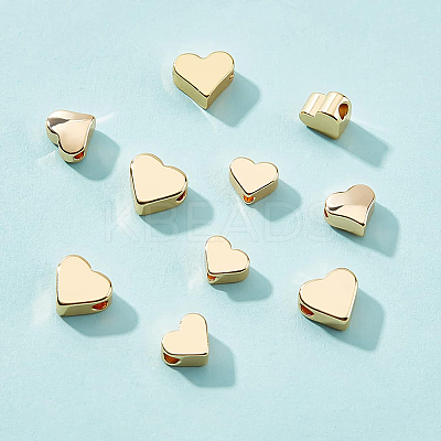 60Pcs 5 Style Brass Beads KK-BC0002-95-1