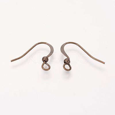 Brass Earring Wire Hooks X-KK-Q369-AB-1
