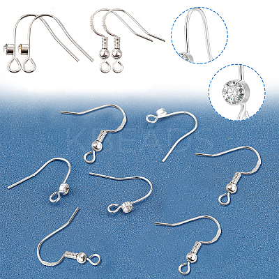 40Pcs 2 Style Brass Earring Hooks KK-PH0002-71-1