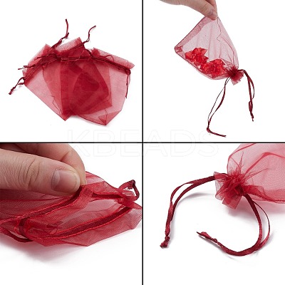Organza Gift Bags with Drawstring OP-R016-9x12cm-03-1