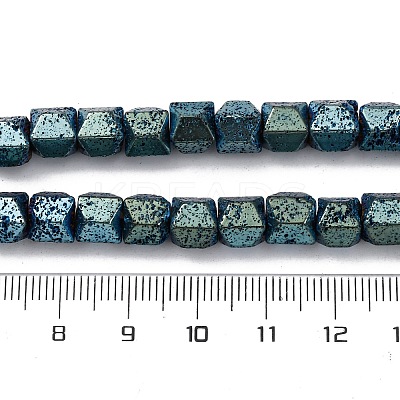 Electroplated Natural Lava Rock Beads Strands G-A256-D01-01F-1