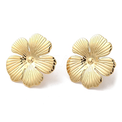 Ion Plating(IP) 304 Stainless Steel Stud Earrings EJEW-Z022-29G-1
