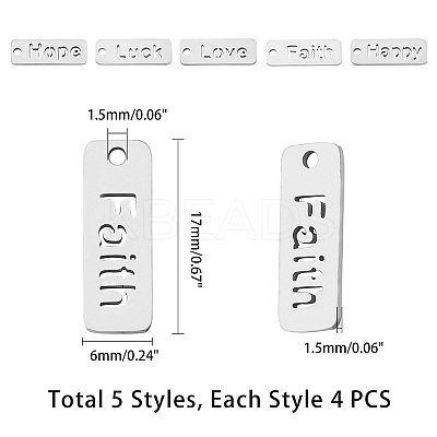 304 Stainless Steel Pendants STAS-UN0012-81P-1