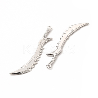 Rack Plating Alloy Big Pendants PALLOY-E025-35P-1