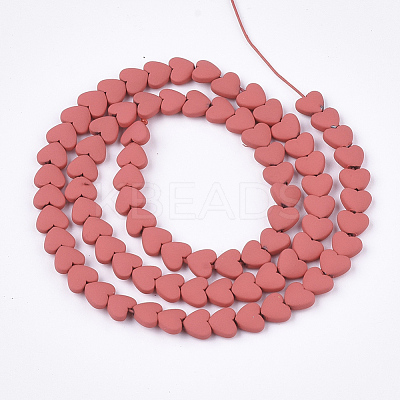 Spray Painted Non-magnetic Synthetic Hematite Beads Strands G-T116-05-12-1