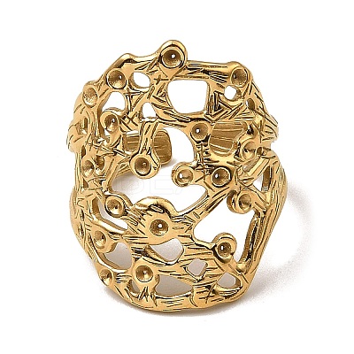 304 Stainless Steel Open Cuff Rings RJEW-Z018-09G-1