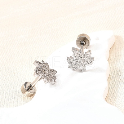 304 Stainless Steel Stud Earrings EJEW-H161-01P-H-1