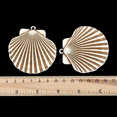 Spray Painted Opaque Acrylic Big Pendants ACRP-F003-03Q-1