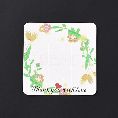 Square Paper Hair Clip Display Cards DIY-B061-01B-09-1