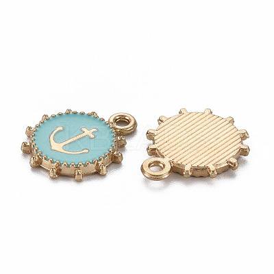 Alloy Enamel Pendants ENAM-N055-016B-NR-1