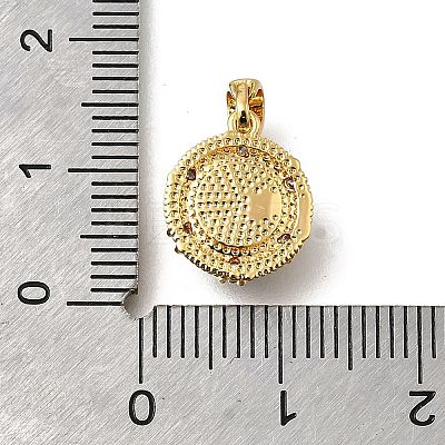 Brass Micro Pave Cubic Zirconia Charms LS-KK-S517-03G-1