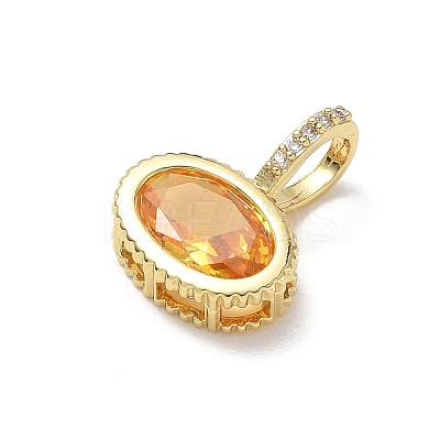 Brass Pave Cubic Zirconia Pendants CU-CBA6980-07G-1