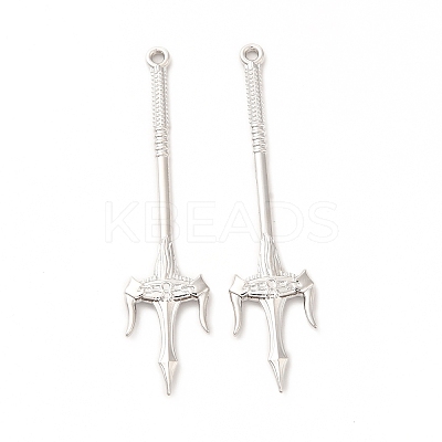 Rack Plating Alloy Big Pendants PALLOY-E025-32P-1