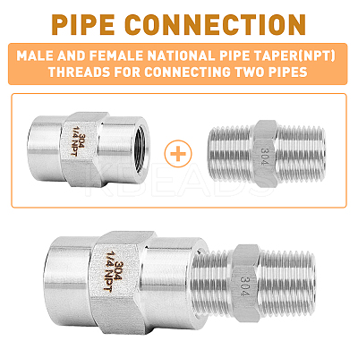 304 Stainless Steel Full Hex Coupling FIND-WH0038-35P-1