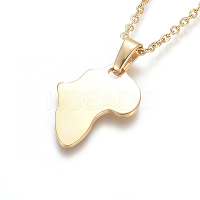 304 Stainless Steel Pendant Necklaces NJEW-F275-19G-1
