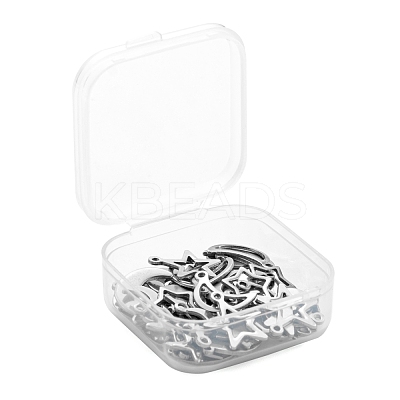 60Pcs 10 Style 304 Stainless Steel Pendants STAS-FS0001-14P-1